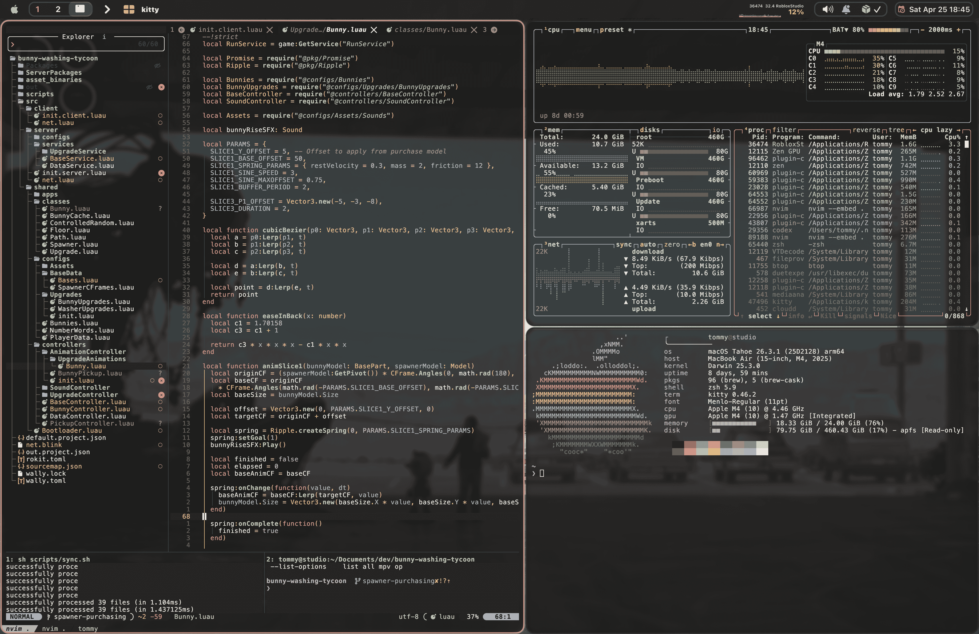 Screenshot of my Neovim configuration